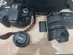 Canon EOS-70D with two lenses