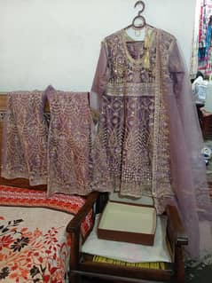 Short Frauk with shrara purple colour