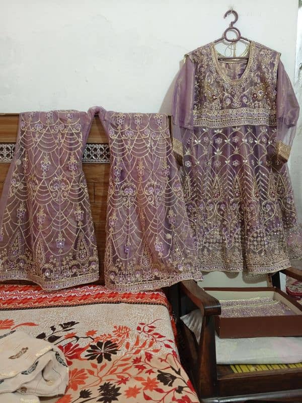 Short Frauk with shrara purple colour 2