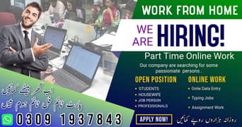 Home Based Online job Available Male & Females Students watsapp cv