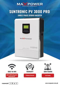 Maxpower Suntronic PV3000 Pro 3kw 24V Hybrid Solar Inveter New Box