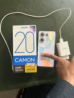 tecno camon 20 complete box 10 by 10 condition