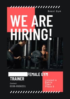 Gym Trainer / Front Desk Manager Both Male and Female