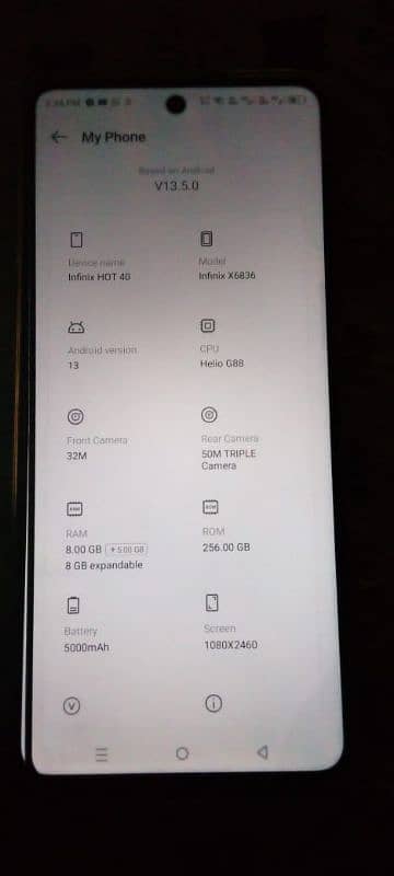 hot 40 8+8Ram 256rom 10/10 11 month wranty 2