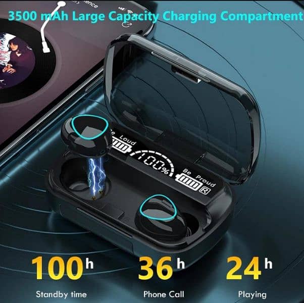 M10 TWS Wireless Earbuds with digital display 1