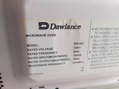 Dawlance microwave oven like a new condition for sale 0