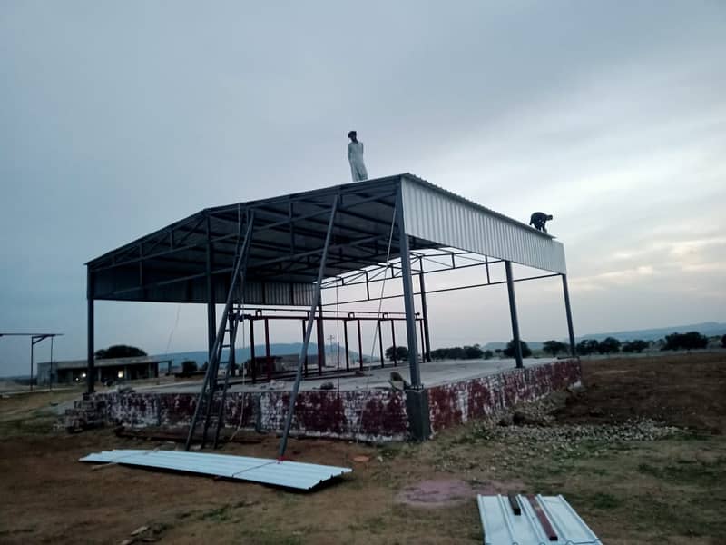 Dairy farm parking sheds big steel structure  tensile shed 1