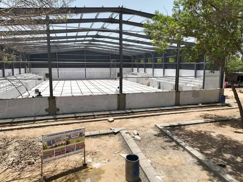 Dairy farm parking sheds big steel structure  tensile shed 4