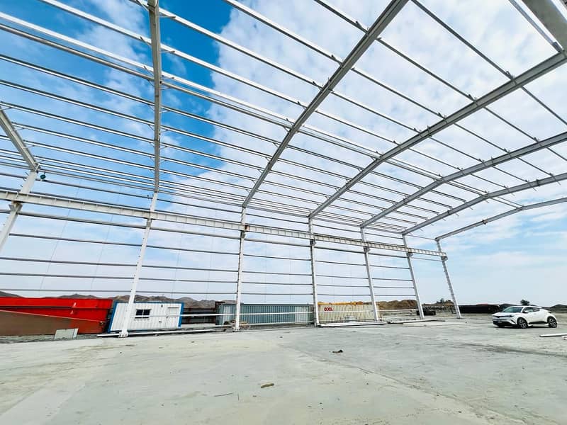 Dairy farm parking sheds big steel structure  tensile shed 6