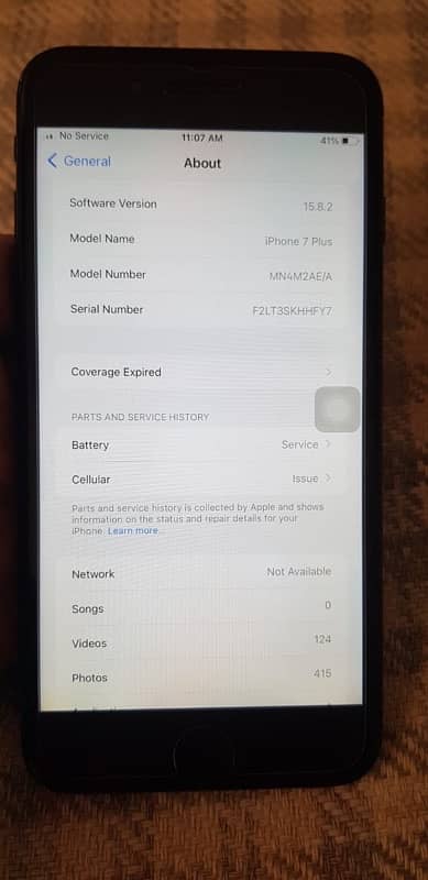 I phone 7plus non pta bypass 128GB battery  76 service finger okay 2