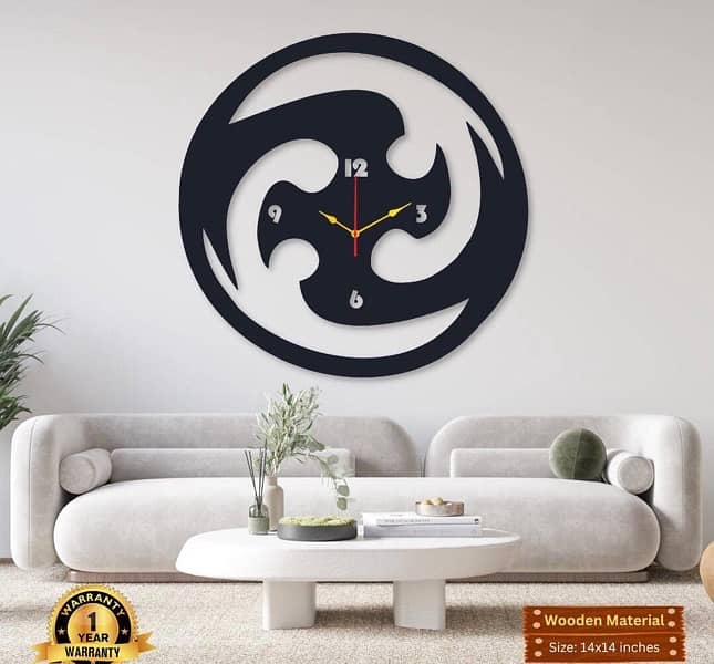 Woden 3D wall-clock 12