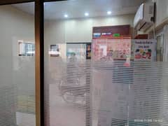 aluminum shop front door and sliding panel