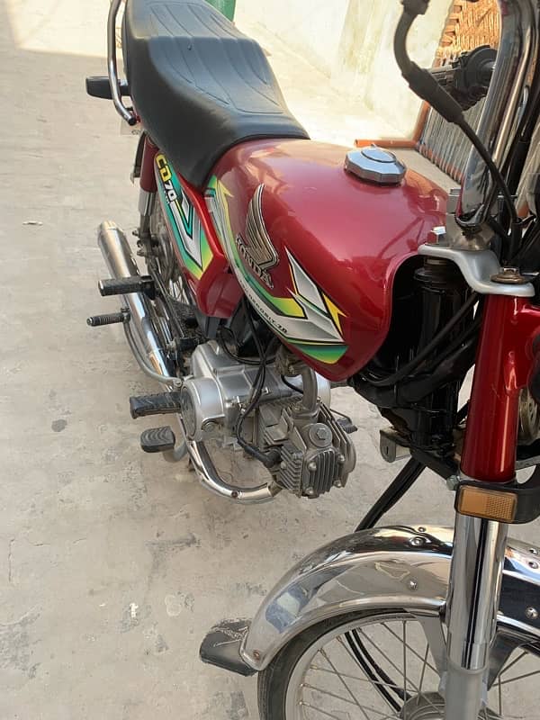 honda cd 70 red clr 23 model new condition for sale 3