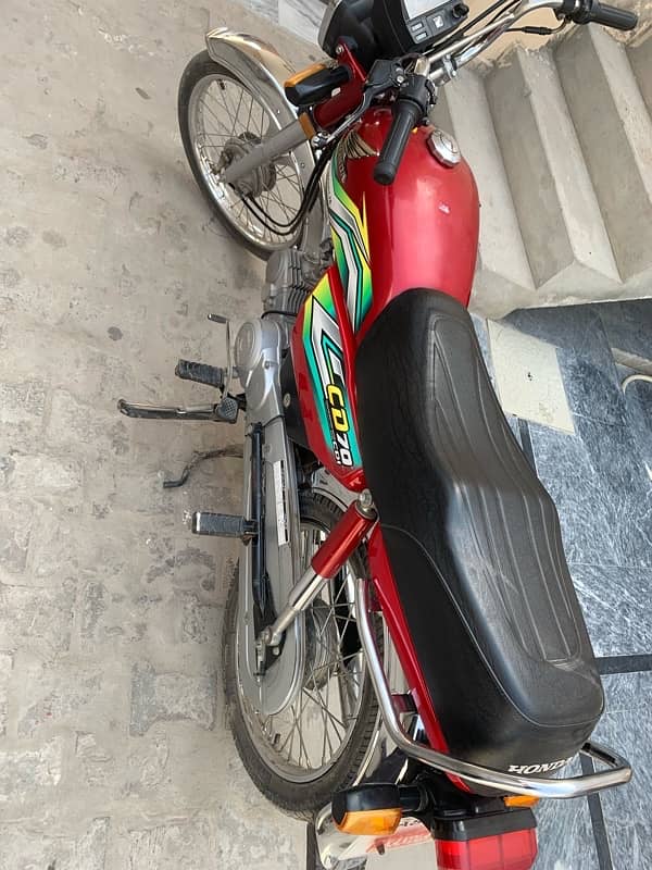 honda cd 70 red clr 23 model new condition for sale 4