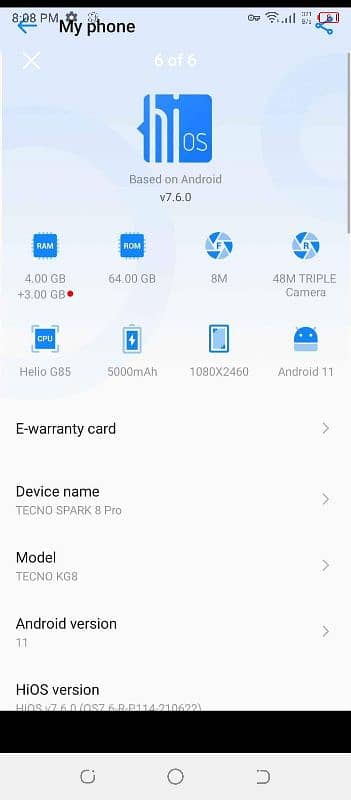 tecno spark 8 pro 4/64 variant 2