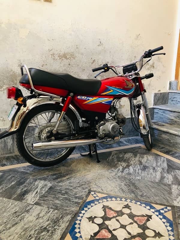 HONDA CD 70 (RED) 2019 SARGODHA REGISTERED . 4