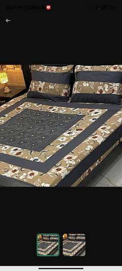 3 pc cotton sotton potchwork Double bed sheet