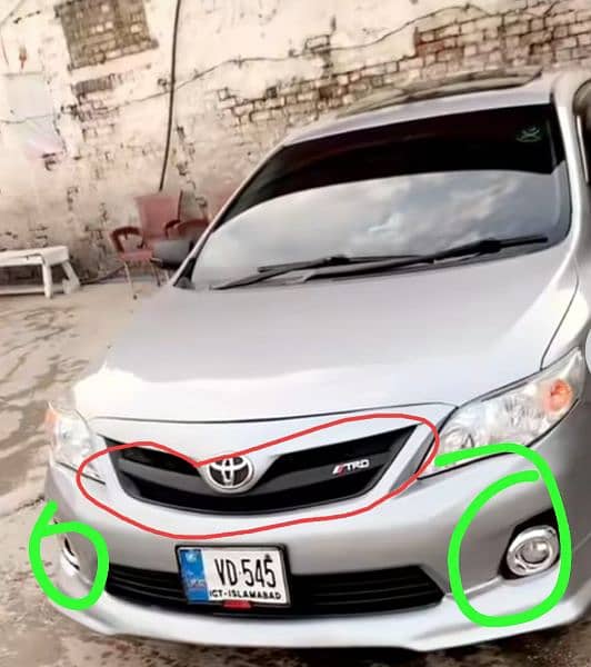 Toyota corolla/vitz lights ,fogg lights,back lights,grill 7