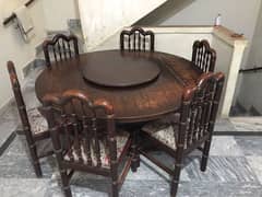 Solid Wood Dining table - 6 chairs