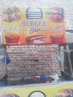 Burger Counter And Fries