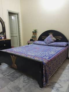 bed + mattress and dressing table for sale