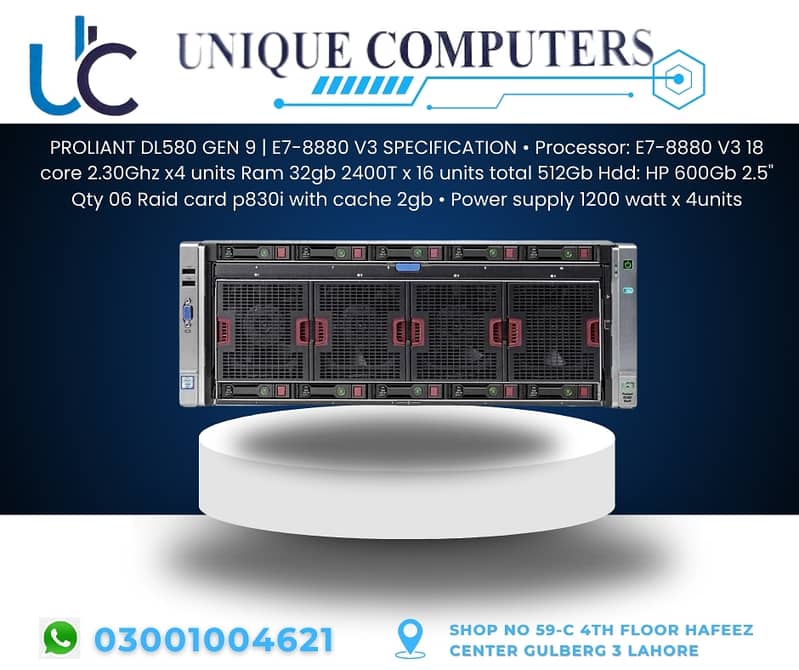 PROLIANT DL580 GEN 9 | E7-8880 V3 SPECIFICATION Processor: E7-8880 V3 0