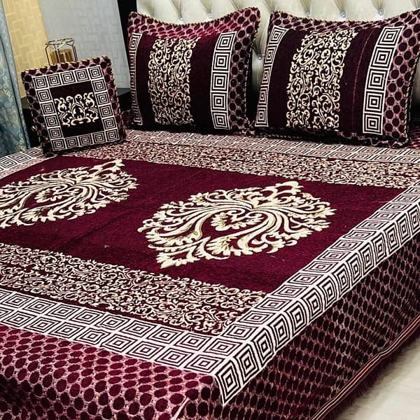 6 pcs Bed sheet with Razai (Delivery free All Pakistan ) 8