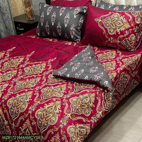 6 pcs Bed sheet with Razai (Delivery free All Pakistan ) 13