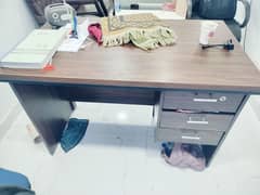 office table, chair and pak fan