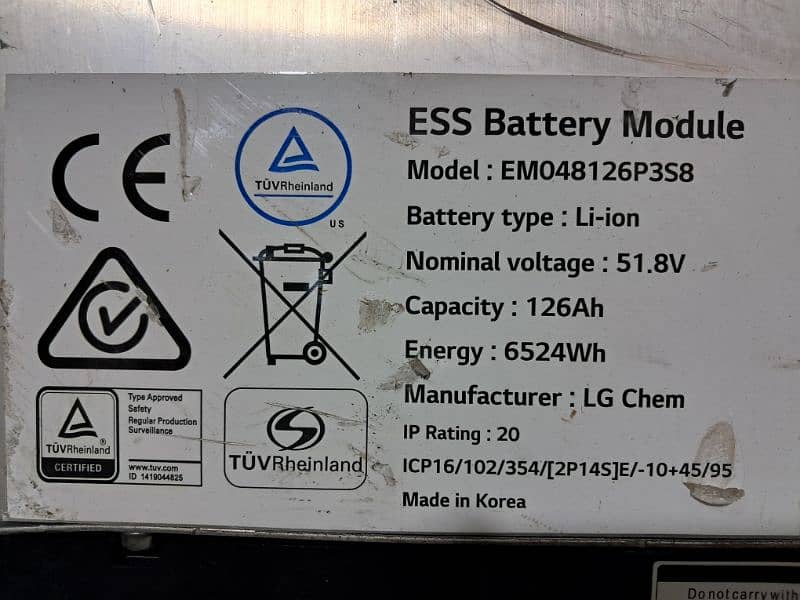 LG Brand 51v 126ah imported Lithium Battery with 2 year warranty 3