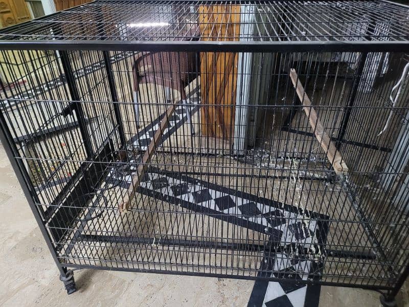 raw  parrot cage with box 7