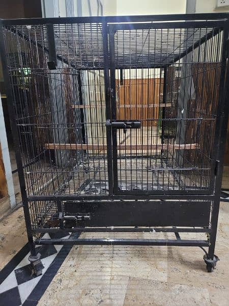 raw  parrot cage with box 8