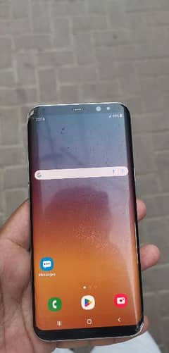 Galaxy S8+ dual dim 1 sin official sim 2 work minor dot glass crack