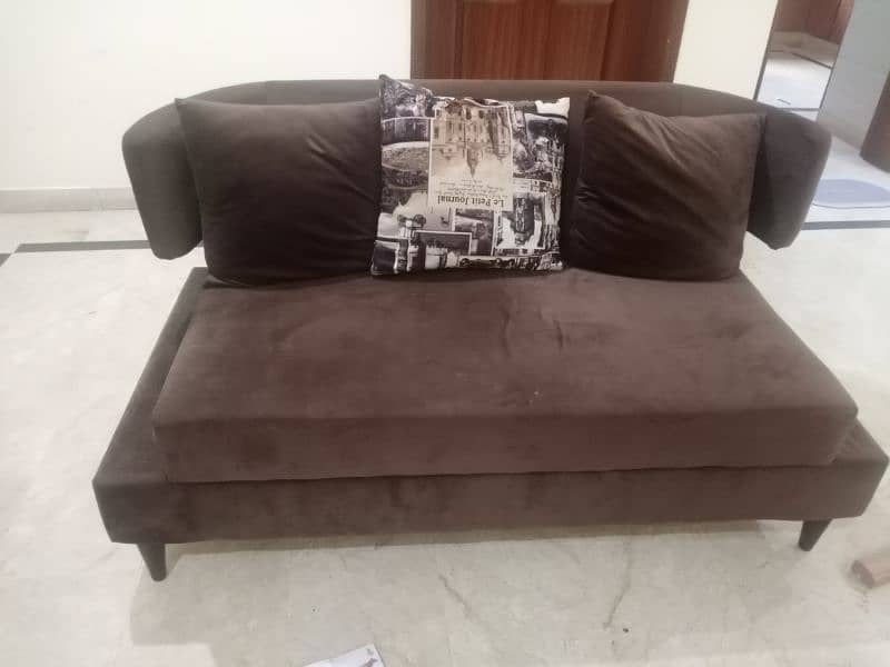 velvet sofa for TV lounge, drawing room etc 1