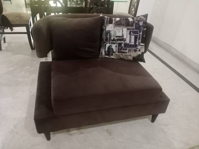 velvet sofa for TV lounge, drawing room etc 2