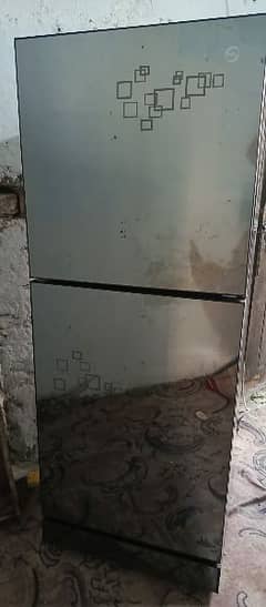 Glass door fridge