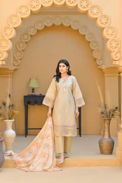 Khaddar 3 piece dress | Khadder Dress Ready to Wear 0