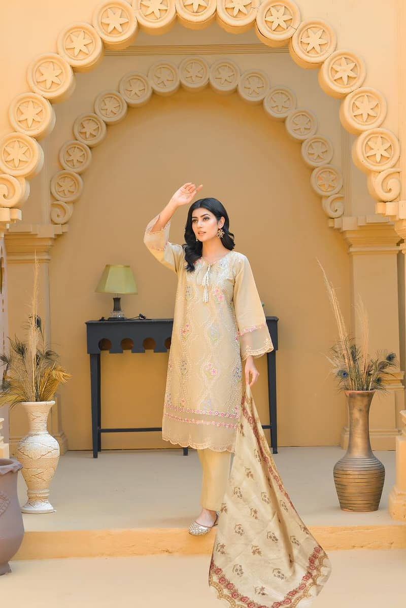 Khaddar 3 piece dress | Khadder Dress Ready to Wear 3