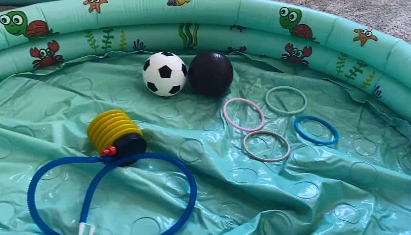 slide, swing, basketball stand, pool in excellent condition for kids 7