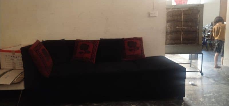 6 seater L shape sofa with 11 cushions 1