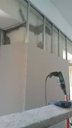 gypsum board partition, ceiling