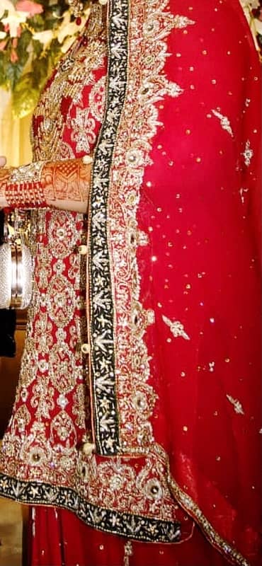 red color bridal lehnga 1