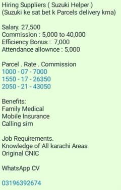 Hiring Riders for Daraz. pk