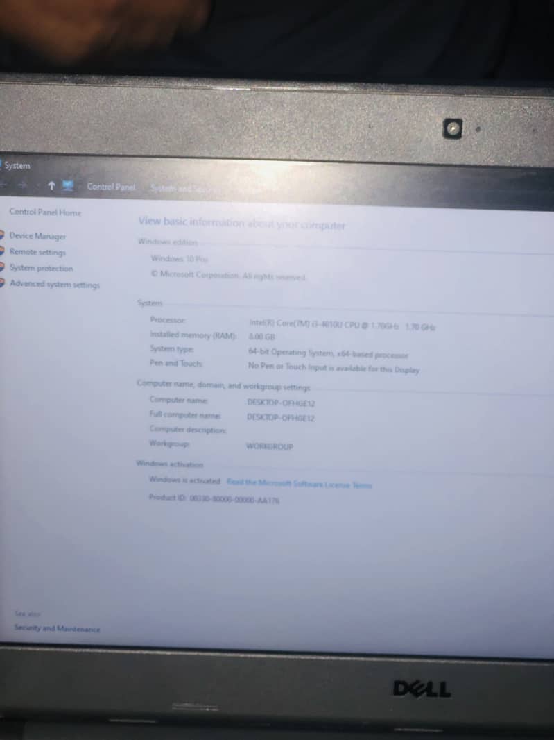 Dell Core i3 Window 10 4