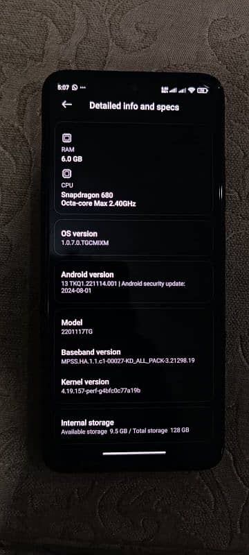 redmi note 11 6/128 gb 10/10 condition pta approved 2