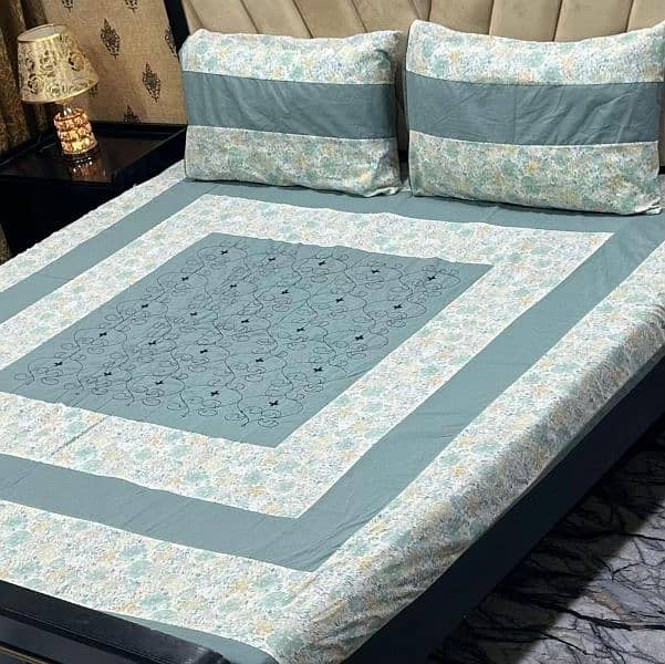 Brand New beautiful cotton Double bedsheet 4