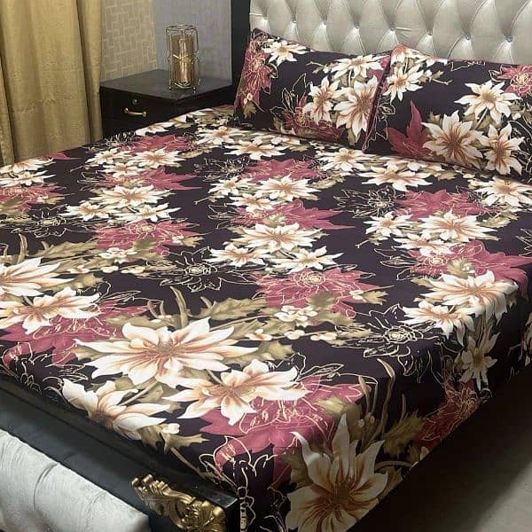 Brand New beautiful cotton Double bedsheet 7