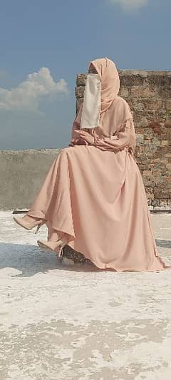 Abaya, hijab with half niqab 0