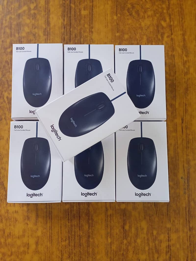 LOGITECH B100 FULL SIZE CORDED  MOUSE 6