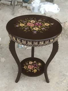 coffee table made in wood and handpainted